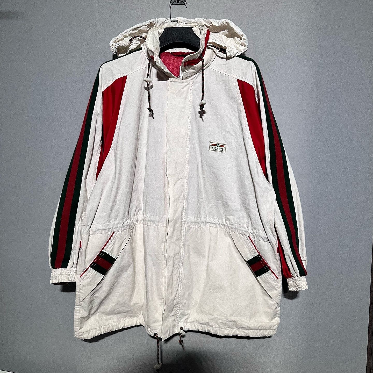 Gucci Gucci Logo Patch Hooded Jacket Size 52 Size US L / EU 52-54 / 3 - 1 Thumbnail