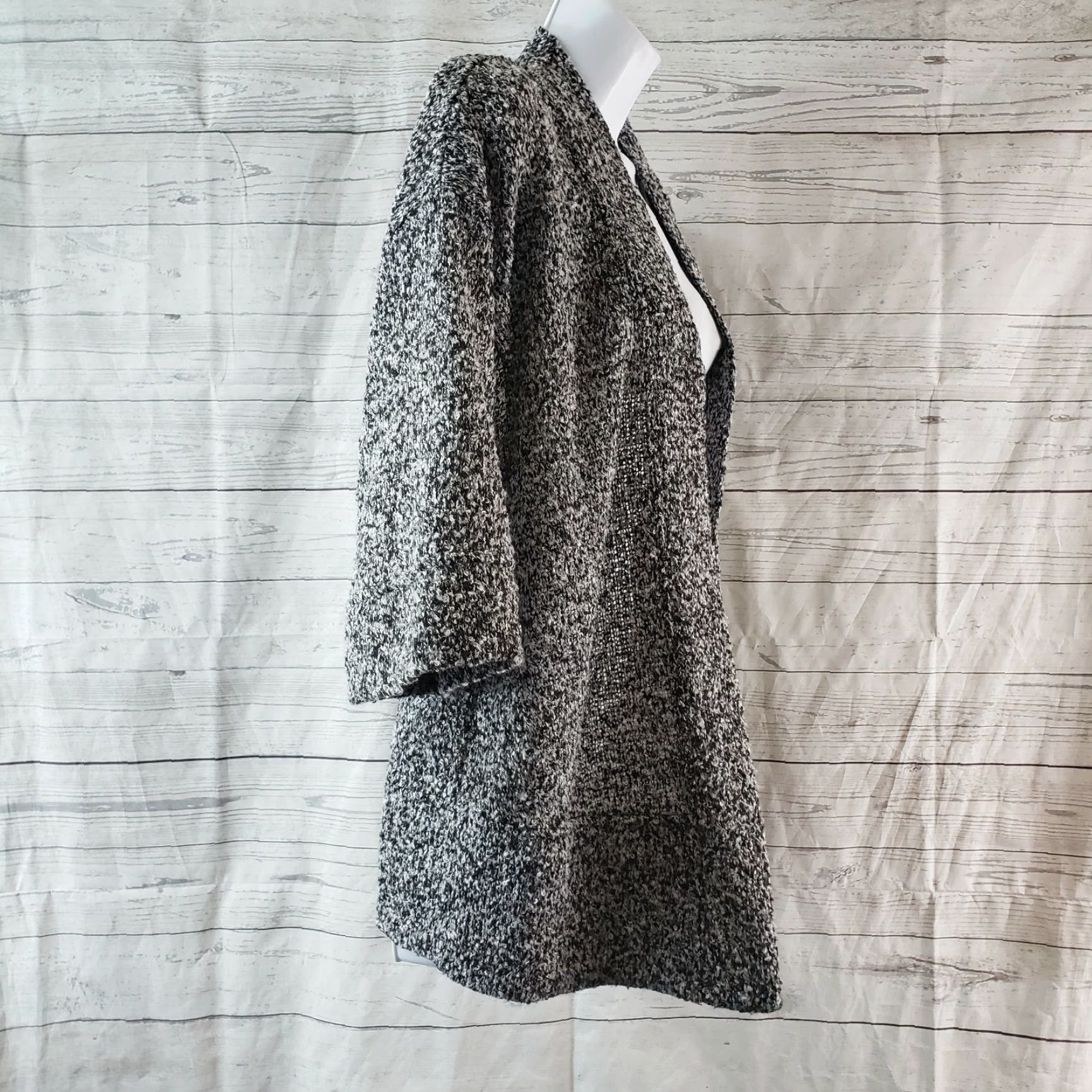Vintage Motherhood Maternity Womens Cardigan Open Front Size Small Black Gray Knit Sweater Womens Mens Girls Size S / US 4 / IT 40 - 3 Thumbnail