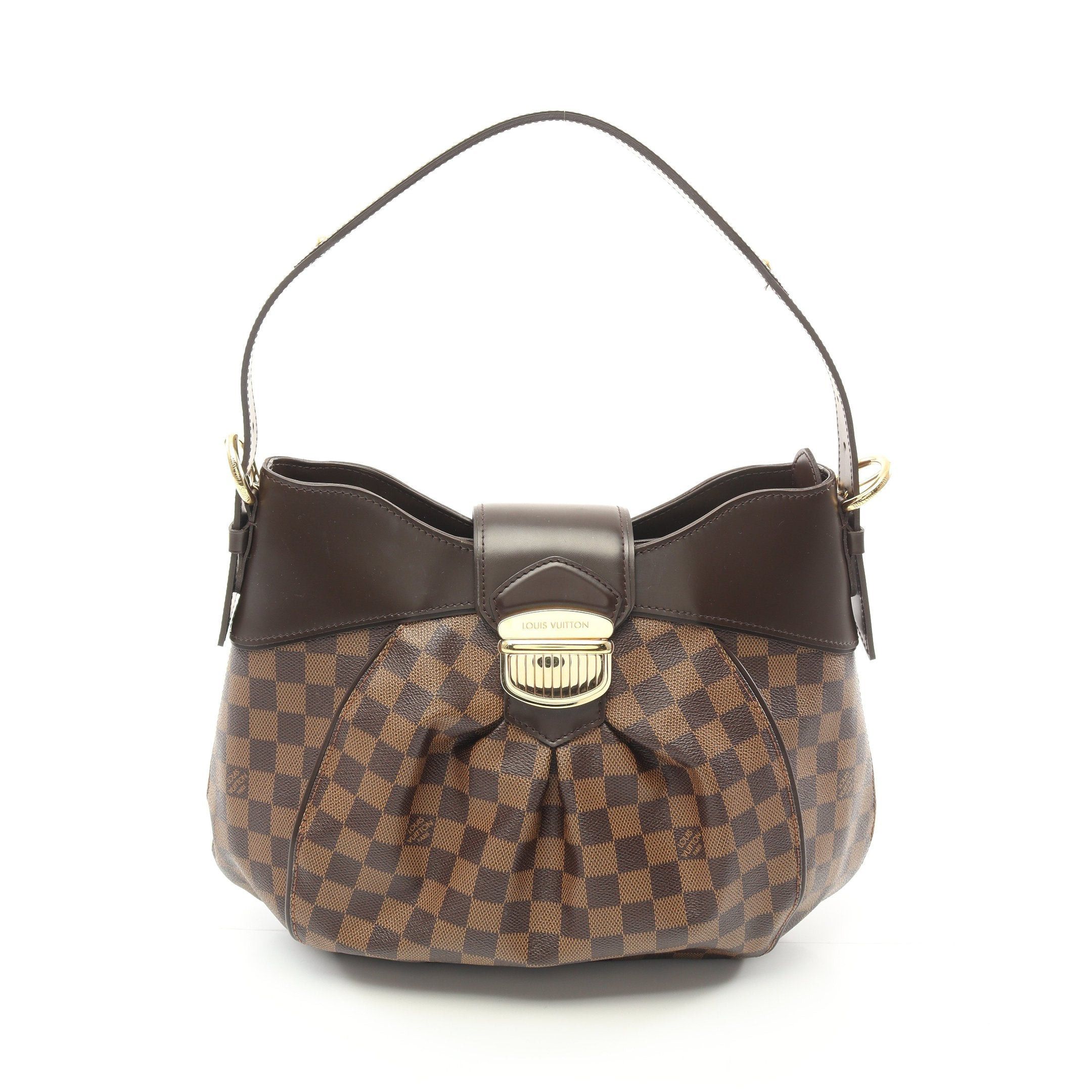 Louis Vuitton Louis Vuitton Sistina Mm Damier Ebene One Shoulder Bag Leather Brown Size ONE SIZE - 1 Thumbnail