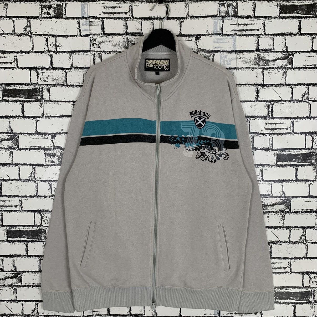 Billabong × Designer × Vintage Vintage Billabong Sweatshirt Zipper Jacket Large Size Size US L / EU 52-54 / 3 - 1 Thumbnail