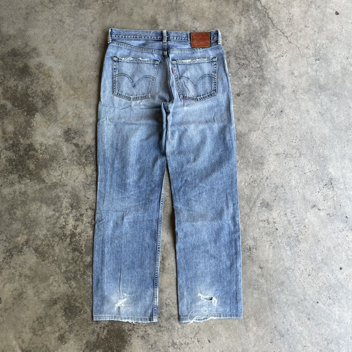 Levi's Vintage Clothing 🔥Vintage Levis 502 Stoned Washed Ripped Distress Denim Jeans Size US 32 / EU 48 - 4 Thumbnail