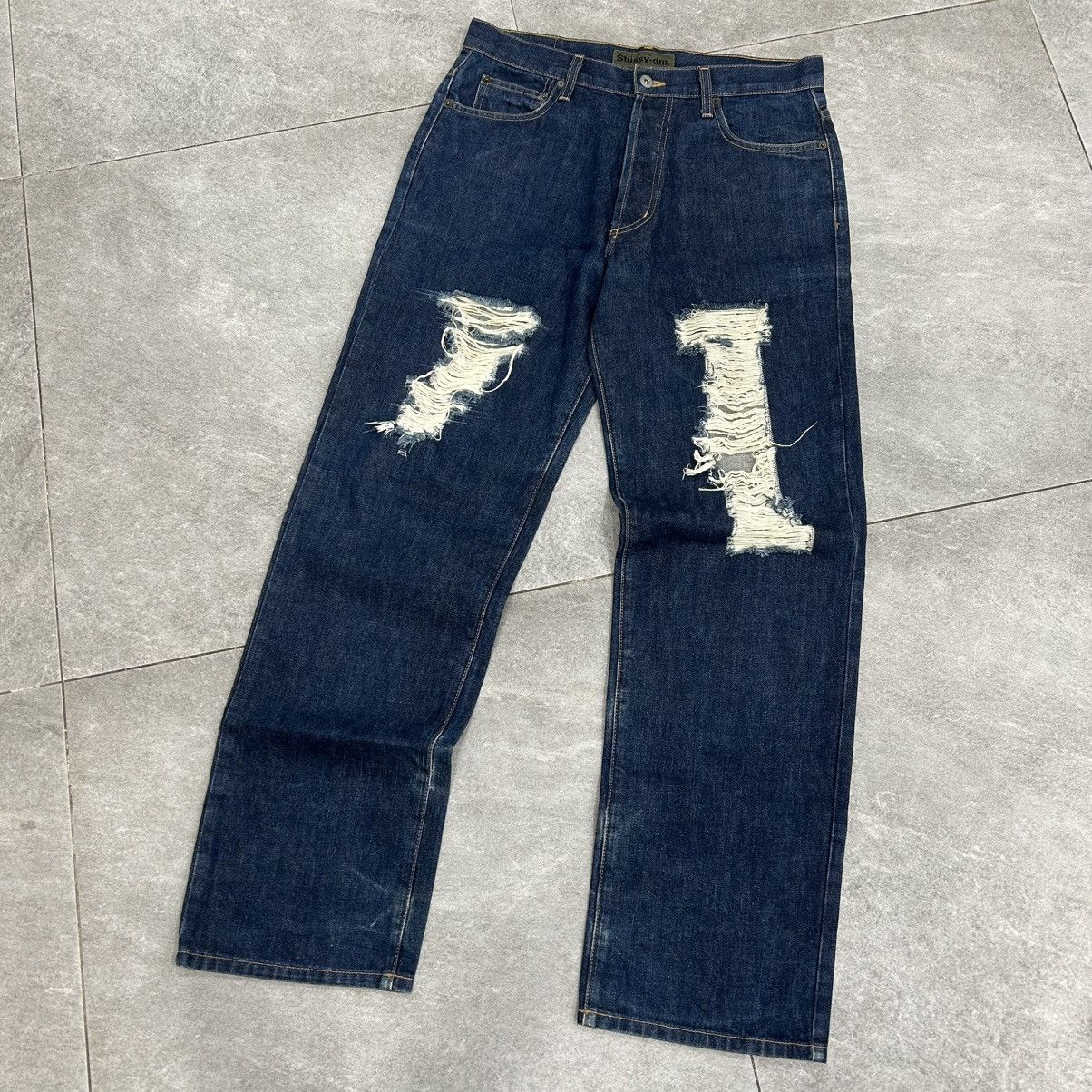 Stussy Stussy Denim Pants Distressed Size US 32 / EU 48 - 6 Thumbnail