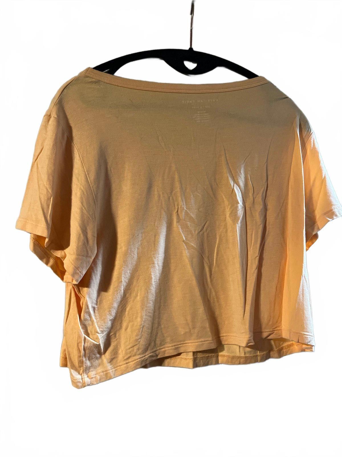 American Eagle Outfitters American Eagle Soft & Sexy Cropped Top - Light Orange Size M / US 6-8 / IT 42-44 - 3 Thumbnail
