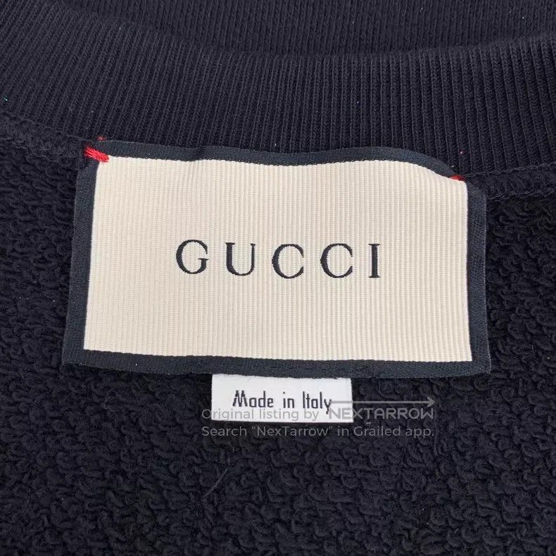 Gucci Gucci Black cat heavy industry sequin cotton round-neck lo Size US S / EU 44-46 / 1 - 5 Thumbnail