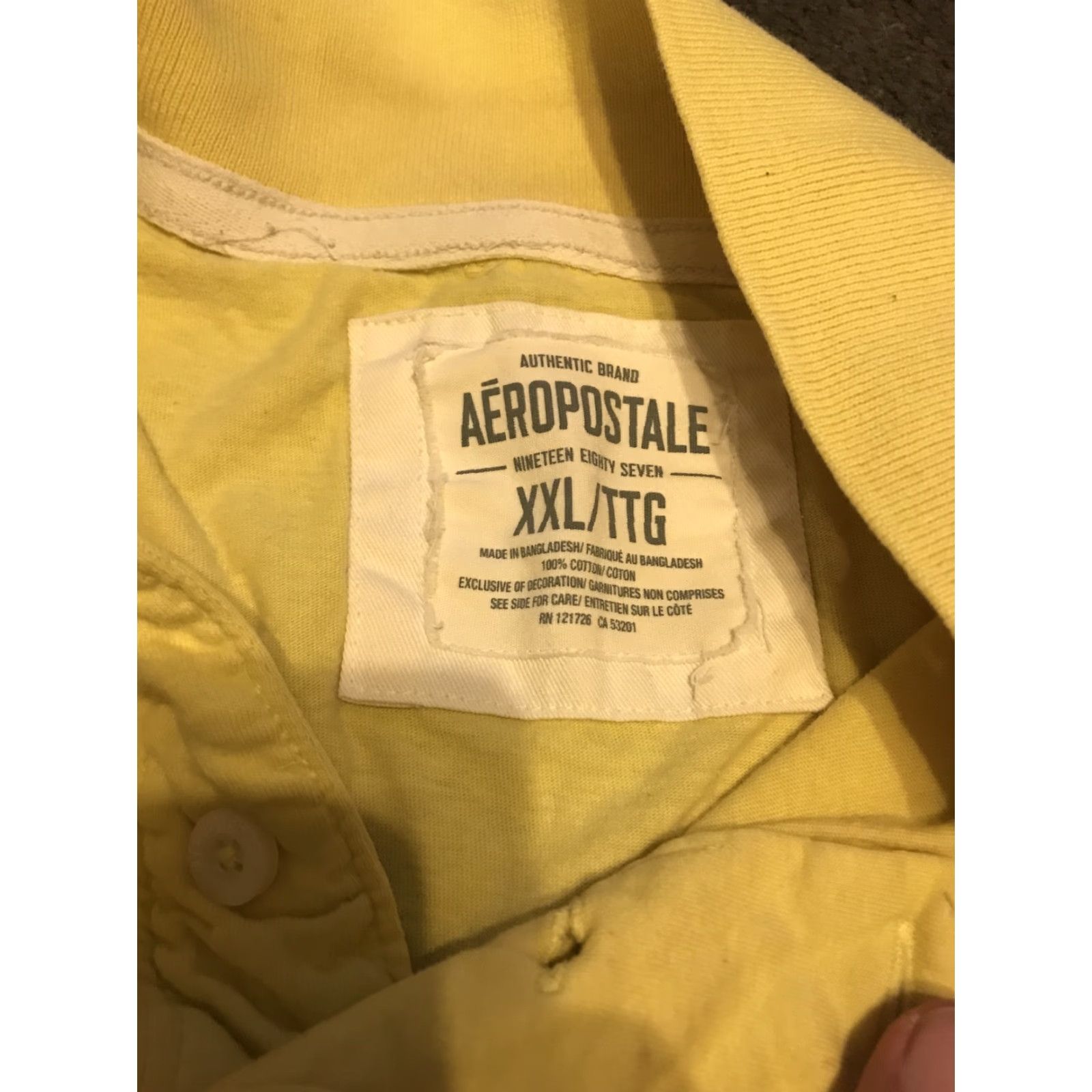 Vintage Aéropostale Polo Shirt Mens 2XL Yellow Short Sleeve Golf Aero So Cal SurfRiders Polo Casual Mens 2XL Yellow Size US XXL / EU 58 / 5 - 3 Thumbnail