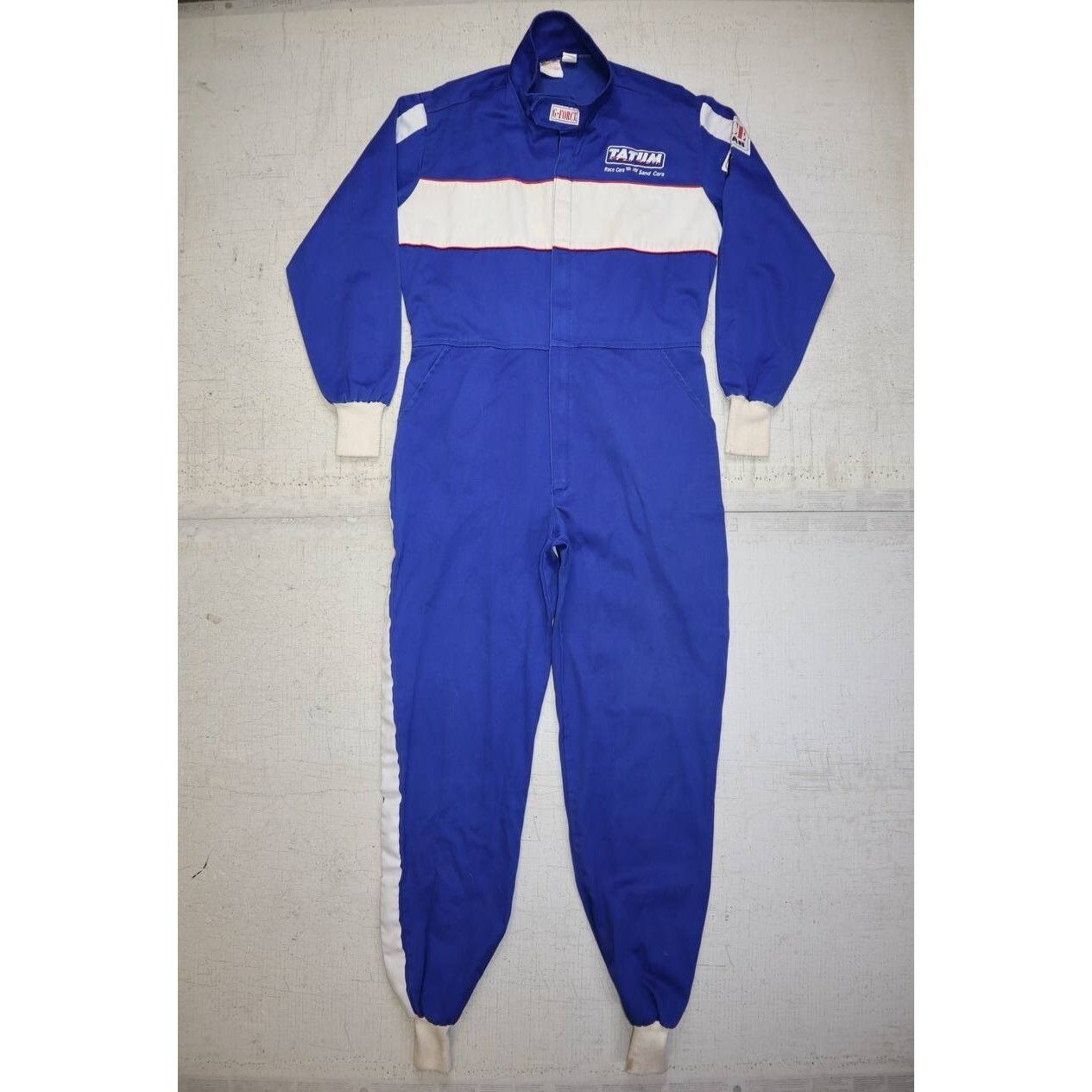 Vintage G-Force Racing Suit Coveralls Tatum Sand Cars Blue Size L Size US 36 / EU 52 - 1 Thumbnail