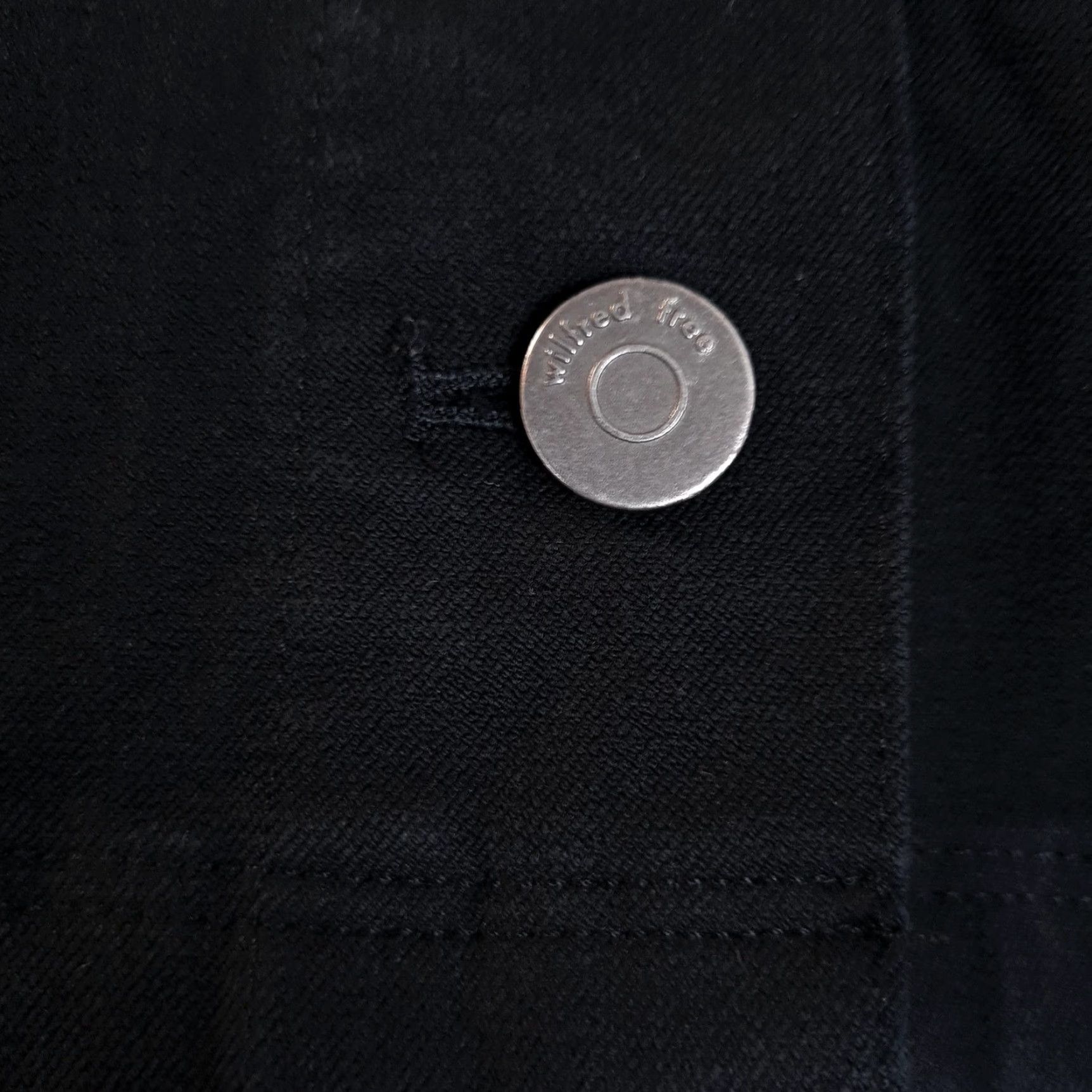 Vintage Wilfred Free Skirt Womens 6 Black Denim A-Line Mini Stretch Button Front Casual Size 28" / US 6 / IT 42 - 6 Thumbnail