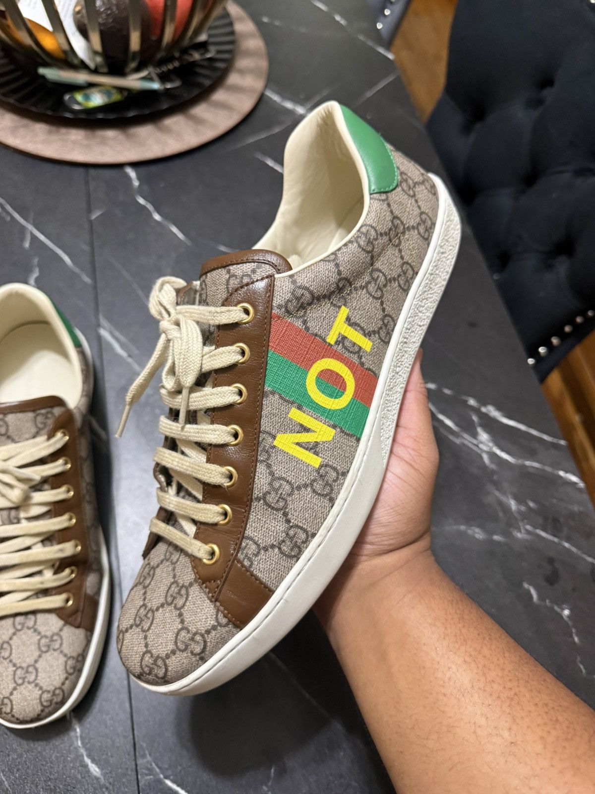 Gucci Gucci Not Fake Ace Sneakers Size 11 G / 12 US 45 EU Size US 12 / EU 45 - 4 Thumbnail