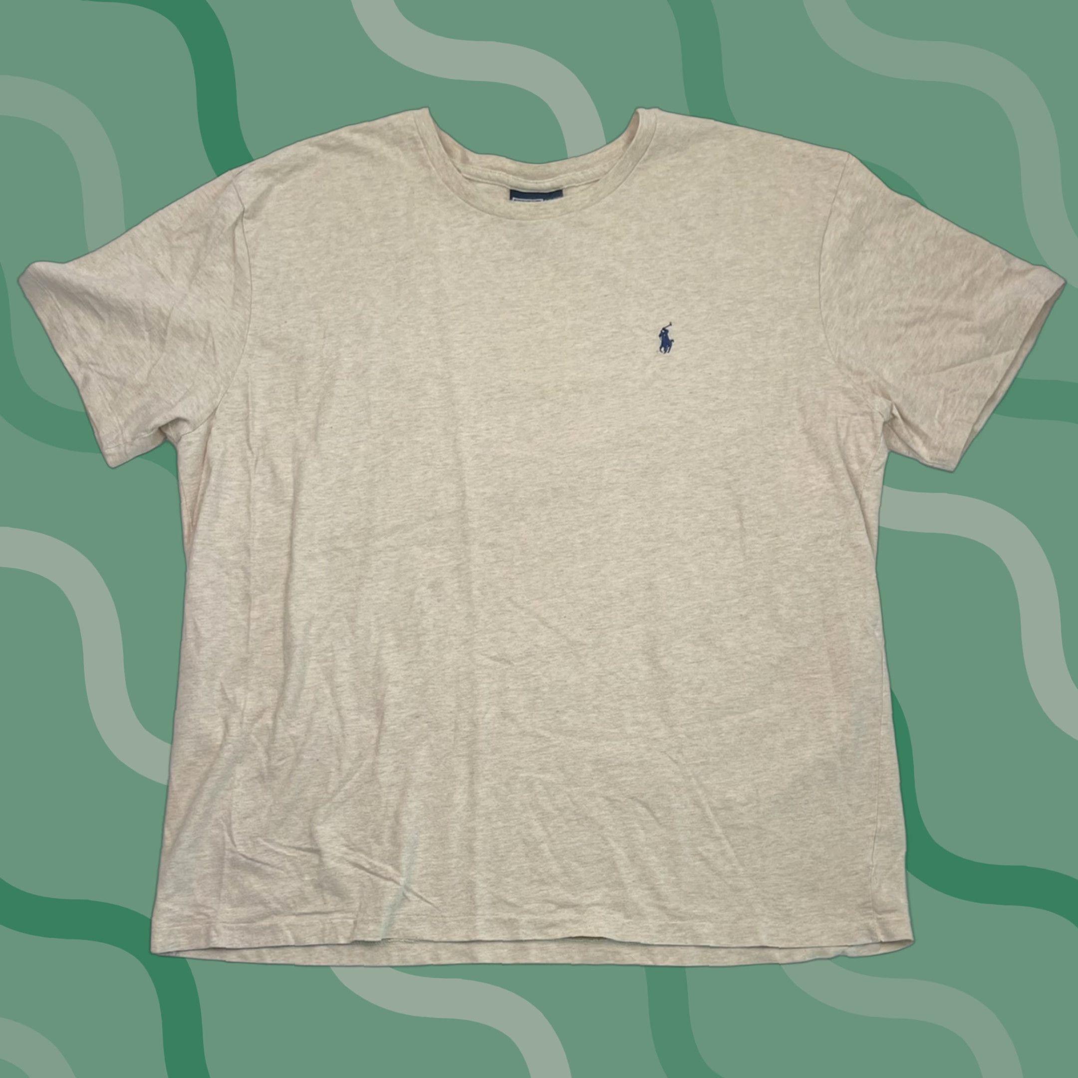 Polo Ralph Lauren VINTAGE Polo Ralph Lauren T-Shirt Polo Chest Pony Logo Crew Neck Short Sleeve 1990s Beige XL Mens Size US XL / EU 56 / 4 - 1 Thumbnail