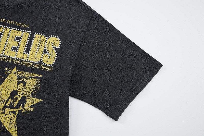 Japanese Brand Street-style retro letter print T-shirt loose distressed Size US M / EU 48-50 / 2 - 5 Thumbnail