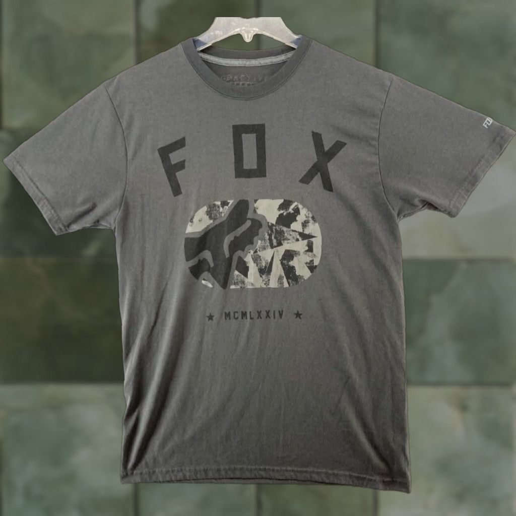 Logo 7 VINTAGE Fox Tech Mens TShirt Medium Gray Active Racing Logo Size US M / EU 48-50 / 2 - 1 Thumbnail