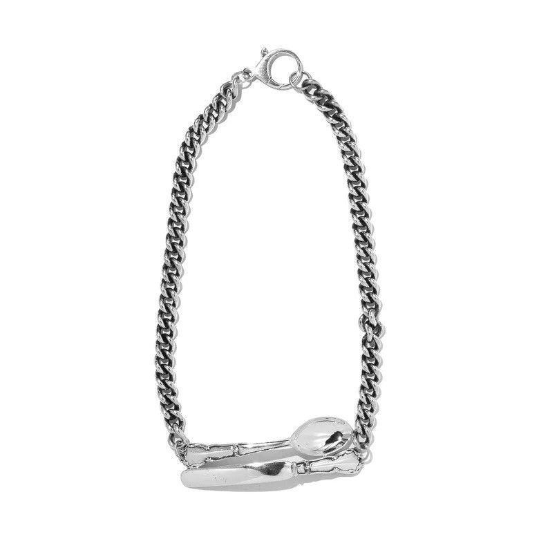 Enfants Riches Deprimes SPOON AND KNIFE SILVER NECKLACE Size ONE SIZE - 1 Thumbnail
