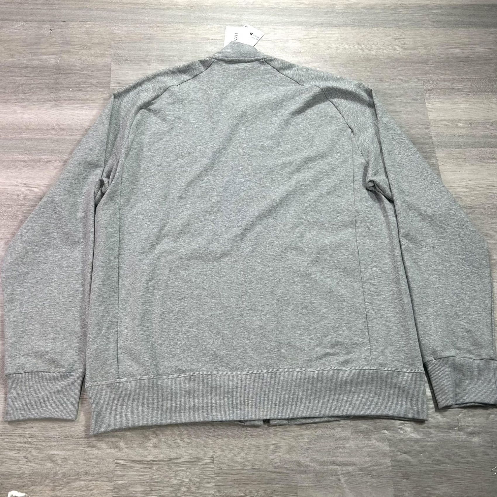 Hanro Hanro Mens XL Gray Full Zip Sweatshirt High Neck Jersey Jacket Leisure Regular Fit Long Sleeve with Pockets Size XL / US 12-14 / IT 48-50 - 2 Thumbnail