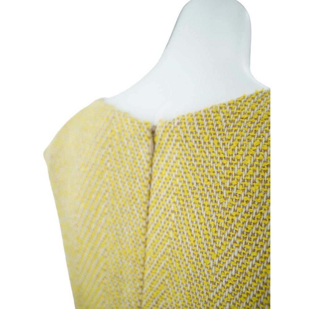 Designer Eva Franco Yellow Wool Dress Size 8 Size M / US 6-8 / IT 42-44 - 7 Thumbnail