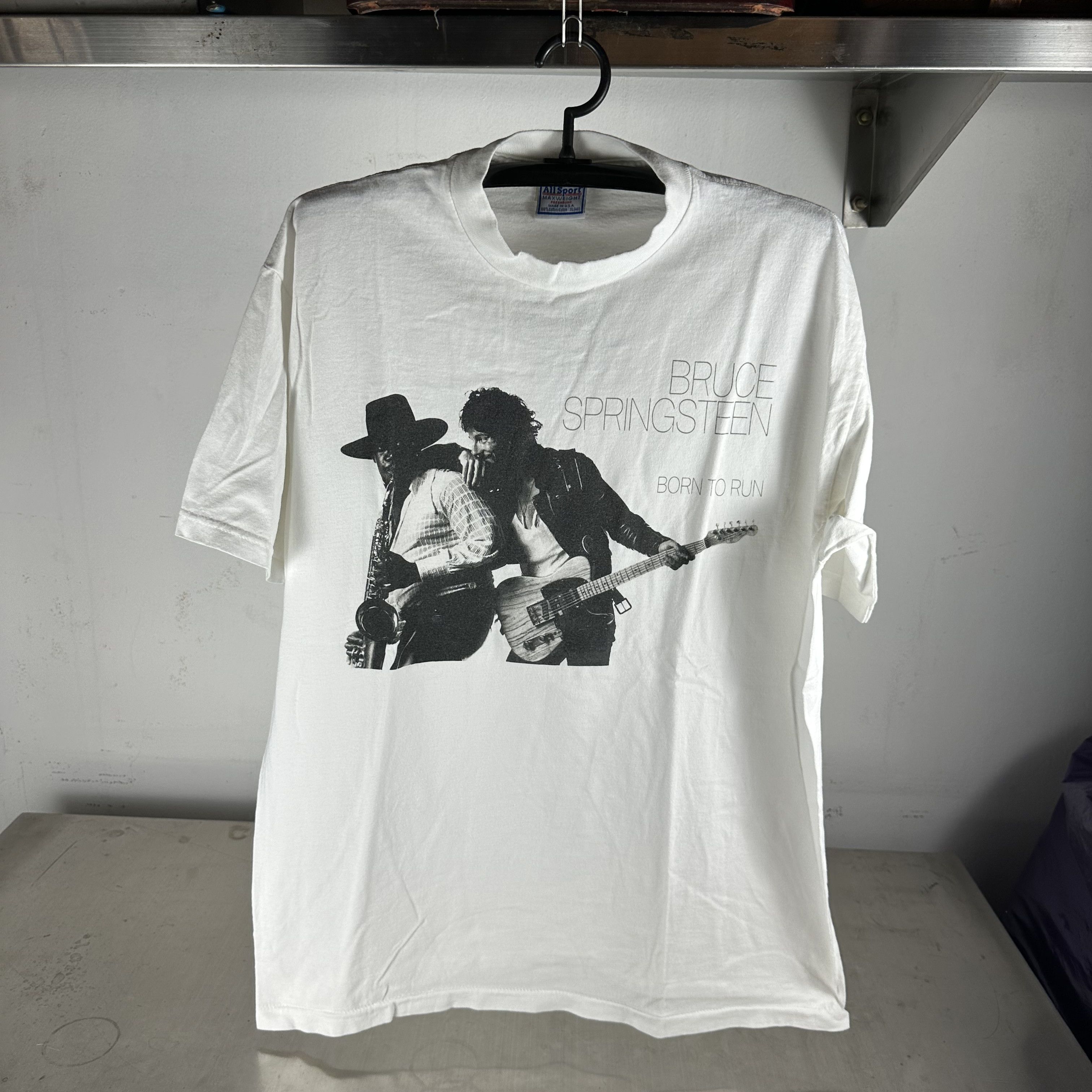 Bruce Springsteen 1995年ツアーTシャツ L希少ヴィンテージ Band Tees × Vintage 1995 Bruce Springsteen Greatest Hits White Tee