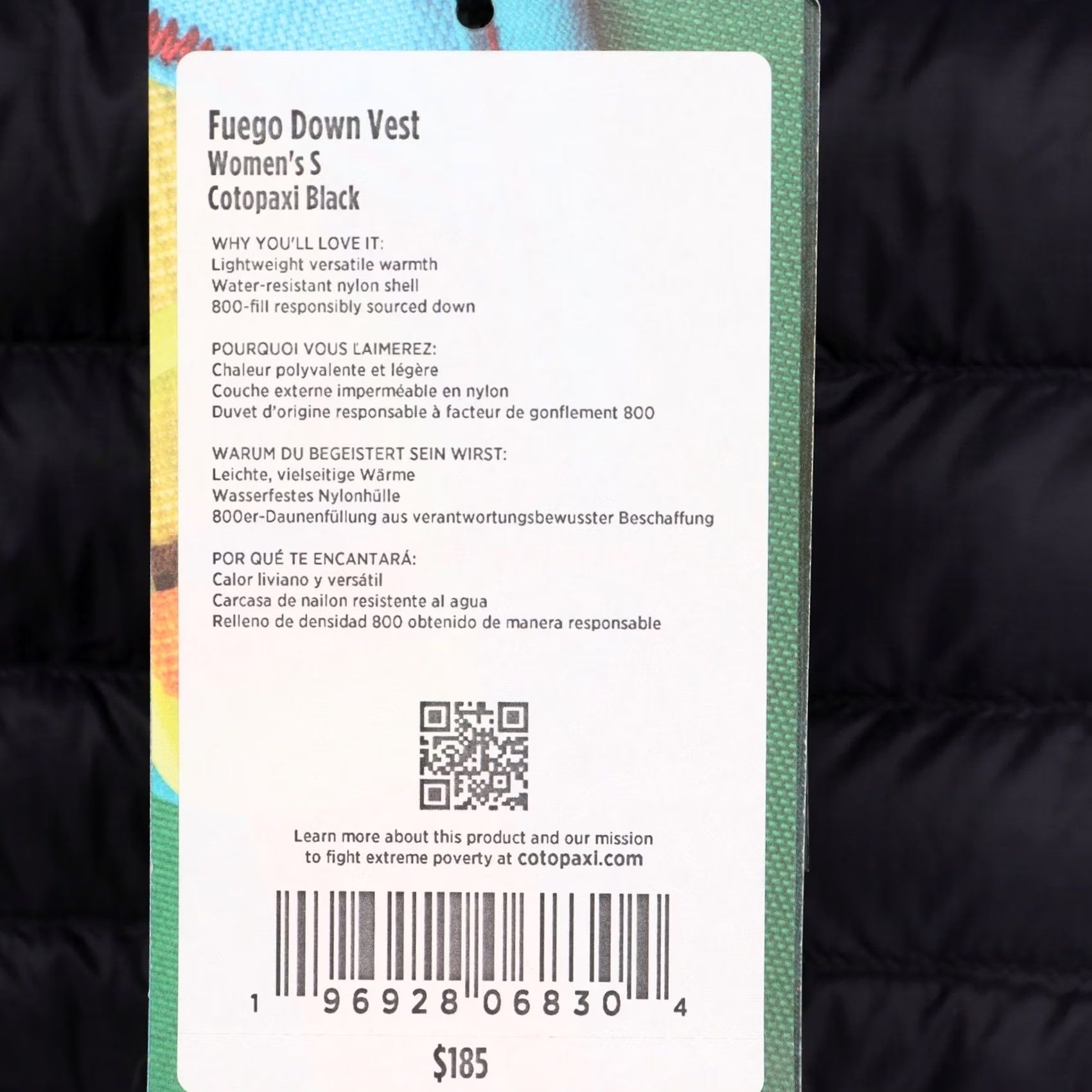 Cotopaxi VINTAGE Cotopaxi Fuego Down Vest Womens S Black 800 Fill 49ers Foundation? Size S / US 4 / IT 40 - 6 Thumbnail