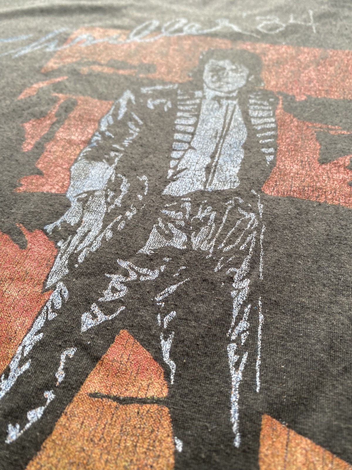 Band Tees 🔥’84 Michael Jackson Thriller sun Faded washed Top m size Size M / US 6-8 / IT 42-44 - 6 Thumbnail
