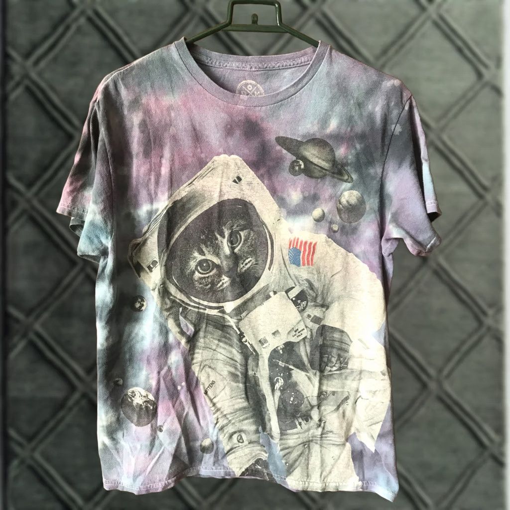 Vintage DOM MT-Shirt Cat in Space Tie Dye Distressed M All-Sizes Size US M / EU 48-50 / 2 - 1 Thumbnail