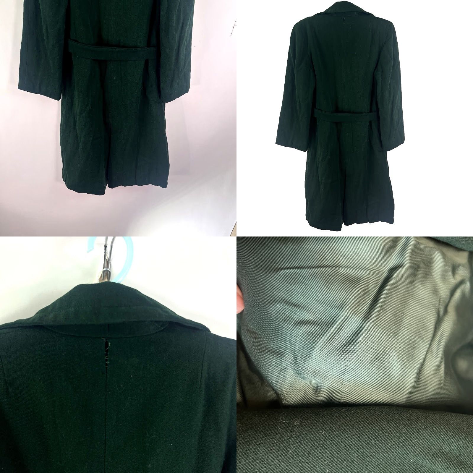Vintage VINTAGE American Vintage Wool Overcoat Womens Size M Green 60s 70s Long Long Sleeve Classic Bohemian Fall Winter Size M / US 6-8 / IT 42-44 - 8 Thumbnail