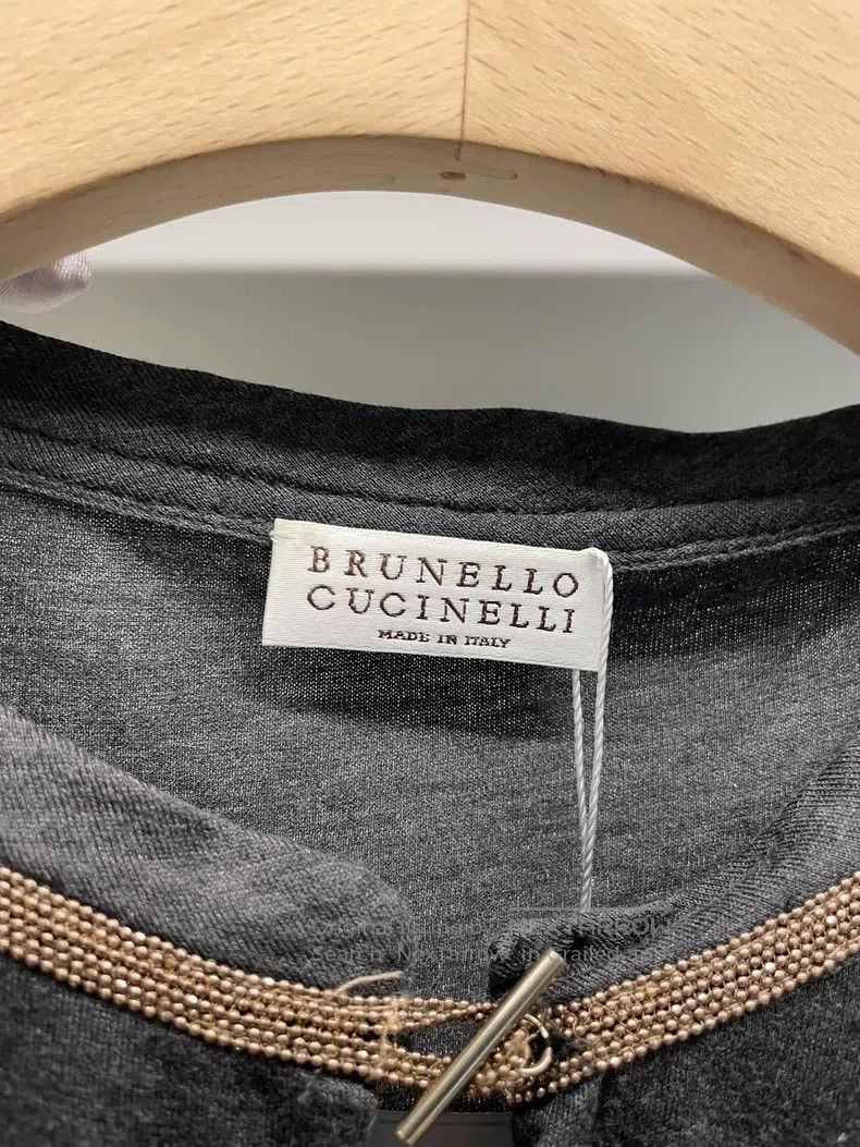 Brunello Cucinelli Brunello Cucinelli Grey T-shirt Size M / US 6-8 / IT 42-44 - 2 Thumbnail