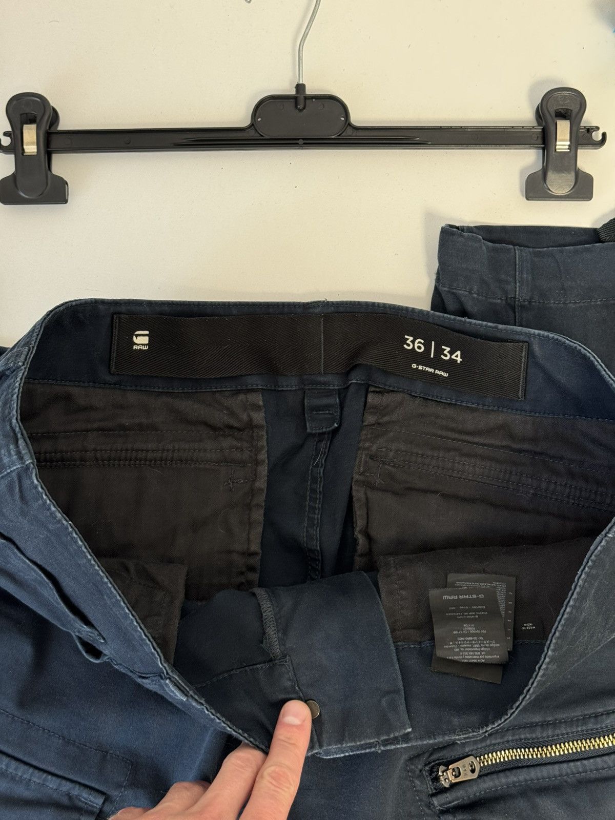 G-Star G-Star Raw Rovic Zip 3D Straight Tapered Blue Cargo Pants Size US 36 / EU 52 - 16 Thumbnail
