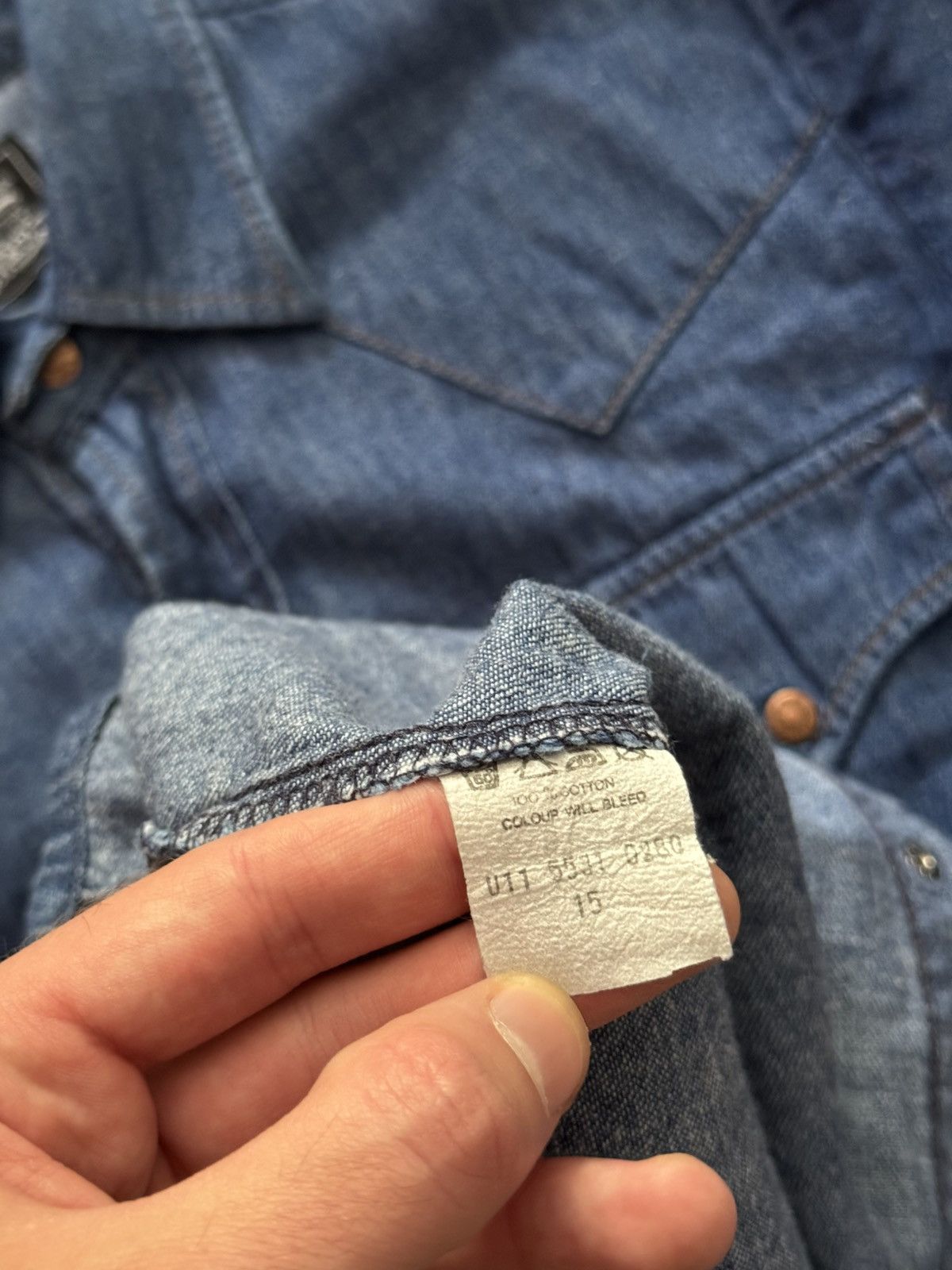 Levi's Vintage 80’s Levi’s Women’s Western Cowboy Jeans Shirt Size L / US 10 / IT 46 - 6 Thumbnail