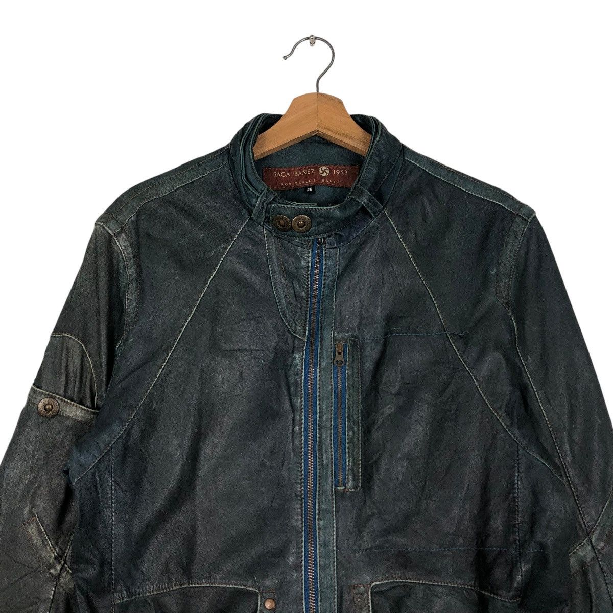 Japanese Brand 🔥IF SIX WAS NINE DESIGN LEATHER BIKER JACKET SAGA IBANEZ Size US S / EU 44-46 / 1 - 3 Thumbnail