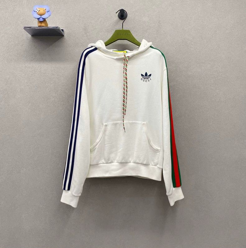 Gucci White line hooded sweatshirt 2502-Nextarrow