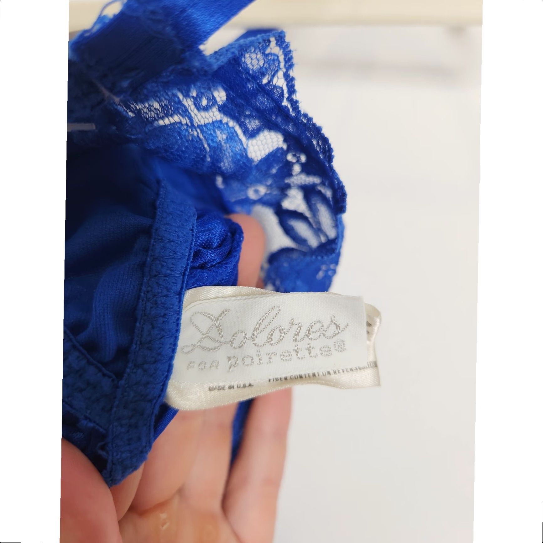 Vintage VINTAGE Poirette NWT Blue Lace Teddy Bodysuit Cami Union Label Dolores Poirette One Piece Women 36 Blue Teddy NWT Vintage Size XS / US 0-2 / IT 36-38 - 7 Thumbnail