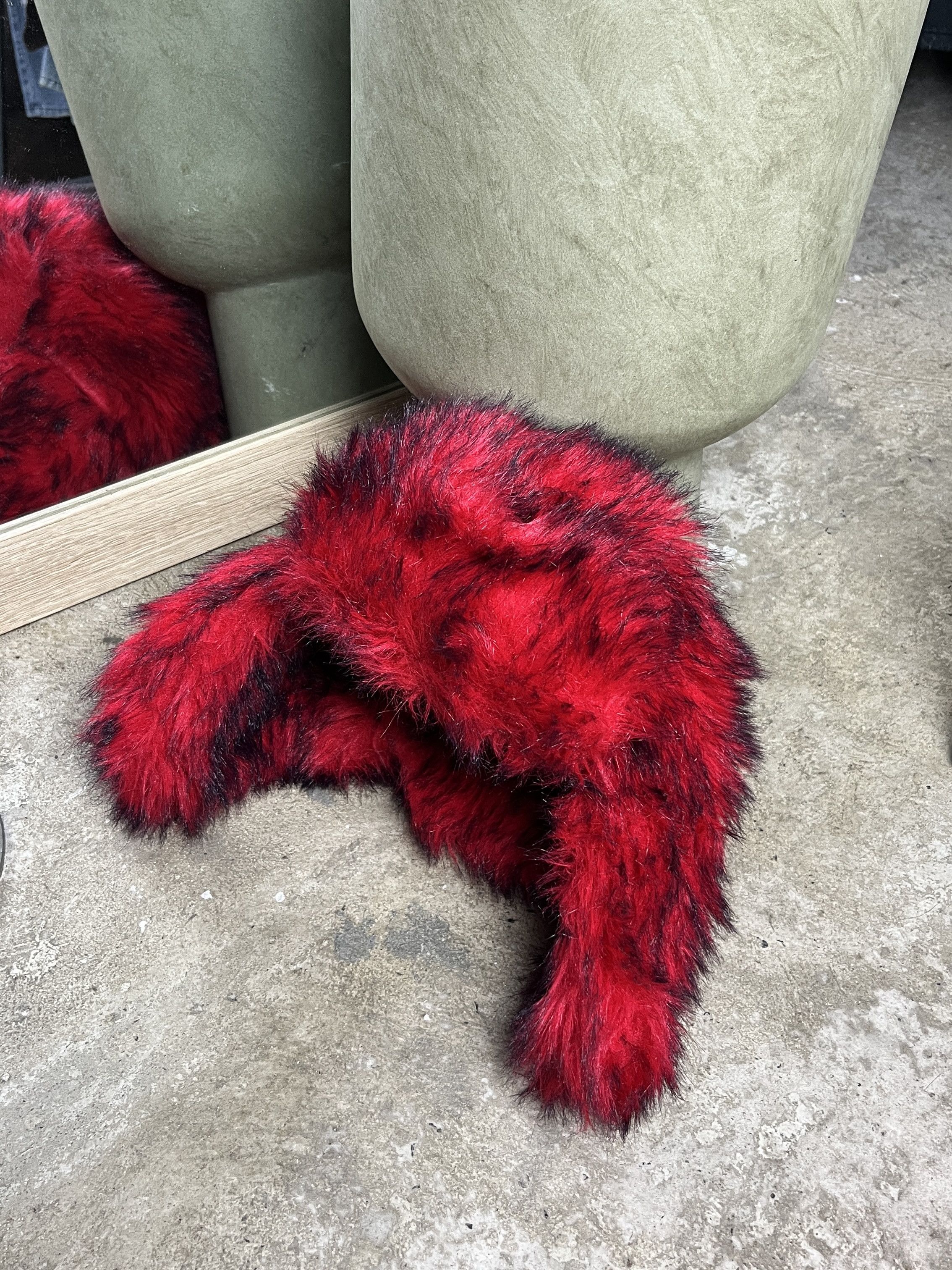 Other RED FAUX FUR TRAPPER HAT - № 4518 Size ONE SIZE - 1 Thumbnail