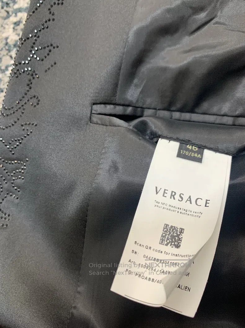 Versace Versace Rhinestone single-breasted suit set Size 46S - 5 Thumbnail