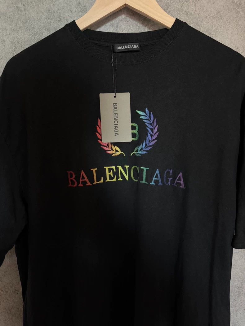 Balenciaga Balenciaga Rainbow wheat ear embroidery logo short sleeve Size US XS / EU 42 / 0 - 2 Thumbnail