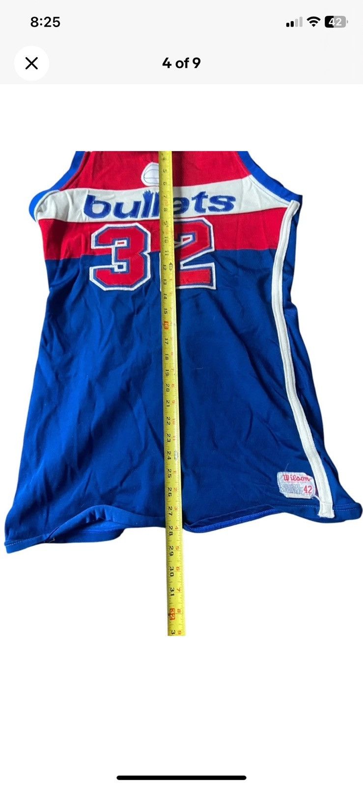Wilson Washington Bullets Draft 1981 #32 Wilson Jersey tank top Size US L / EU 52-54 / 3 - 4 Thumbnail