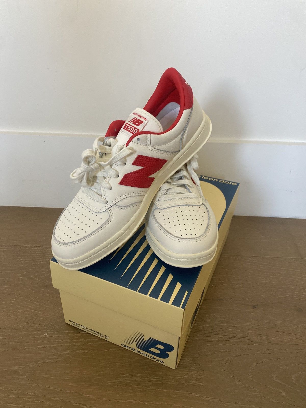 Aime Leon Dore × New Balance ALD x New Balance T500 White Red | Grailed