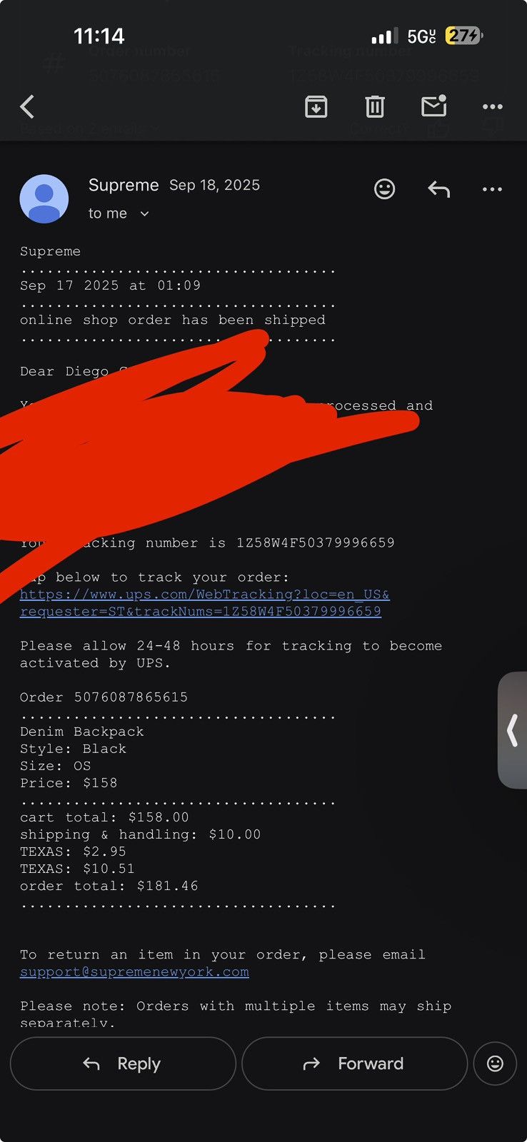 Supreme SUPREME REFLECTIVE DENIM BACKPACK Size ONE SIZE - 5 Thumbnail