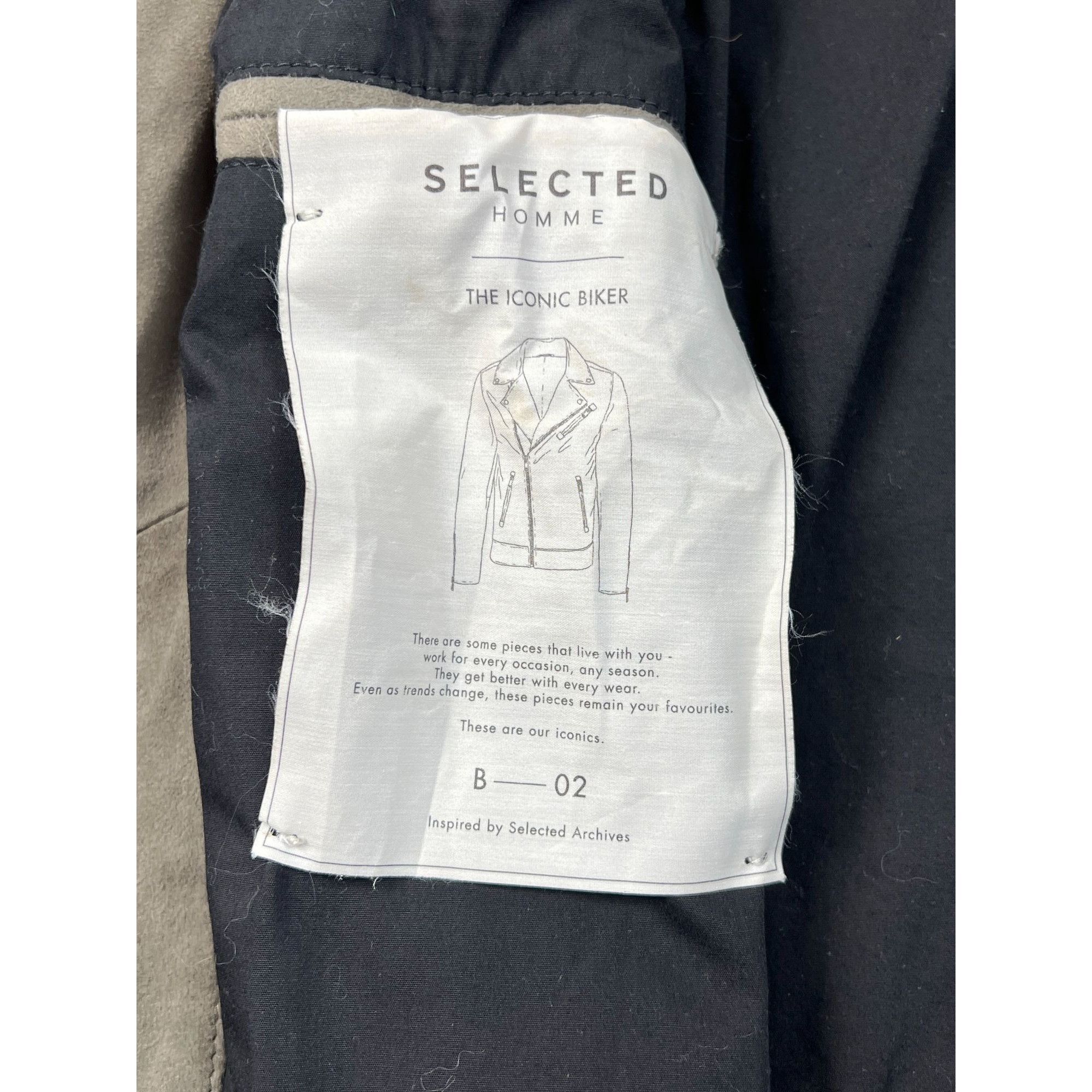 Selected Homme NWT Selected Homme Suede Leather Biker Jacket (Y0744) Size US S / EU 44-46 / 1 - 8 Thumbnail