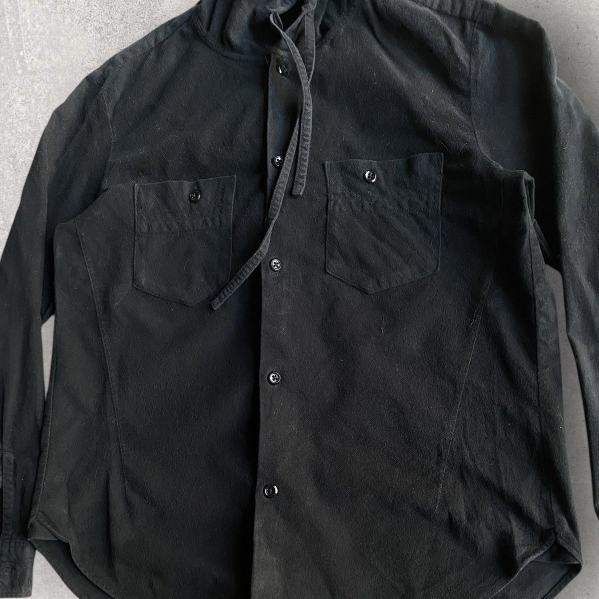 Number (N)ine Hybrid Black Fleece Shirt Size US S / EU 44-46 / 1 - 3 Thumbnail