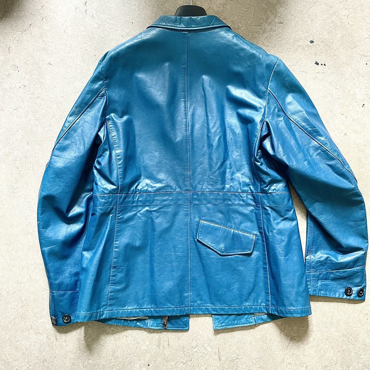 Jil Sander Jil Sander Teal Leather Jacket Size US M / EU 48-50 / 2 - 10 Thumbnail