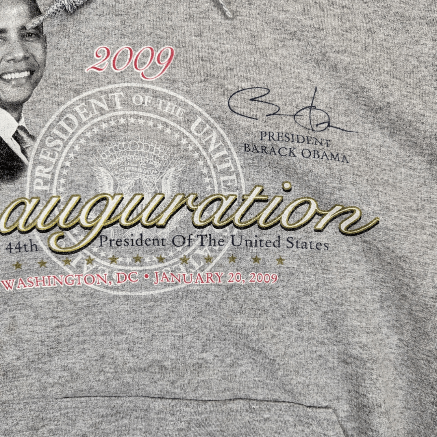 Gildan BARACK OBAMA First Inauguration 2009 Hoodie Size US XL / EU 56 / 4 - 8 Thumbnail