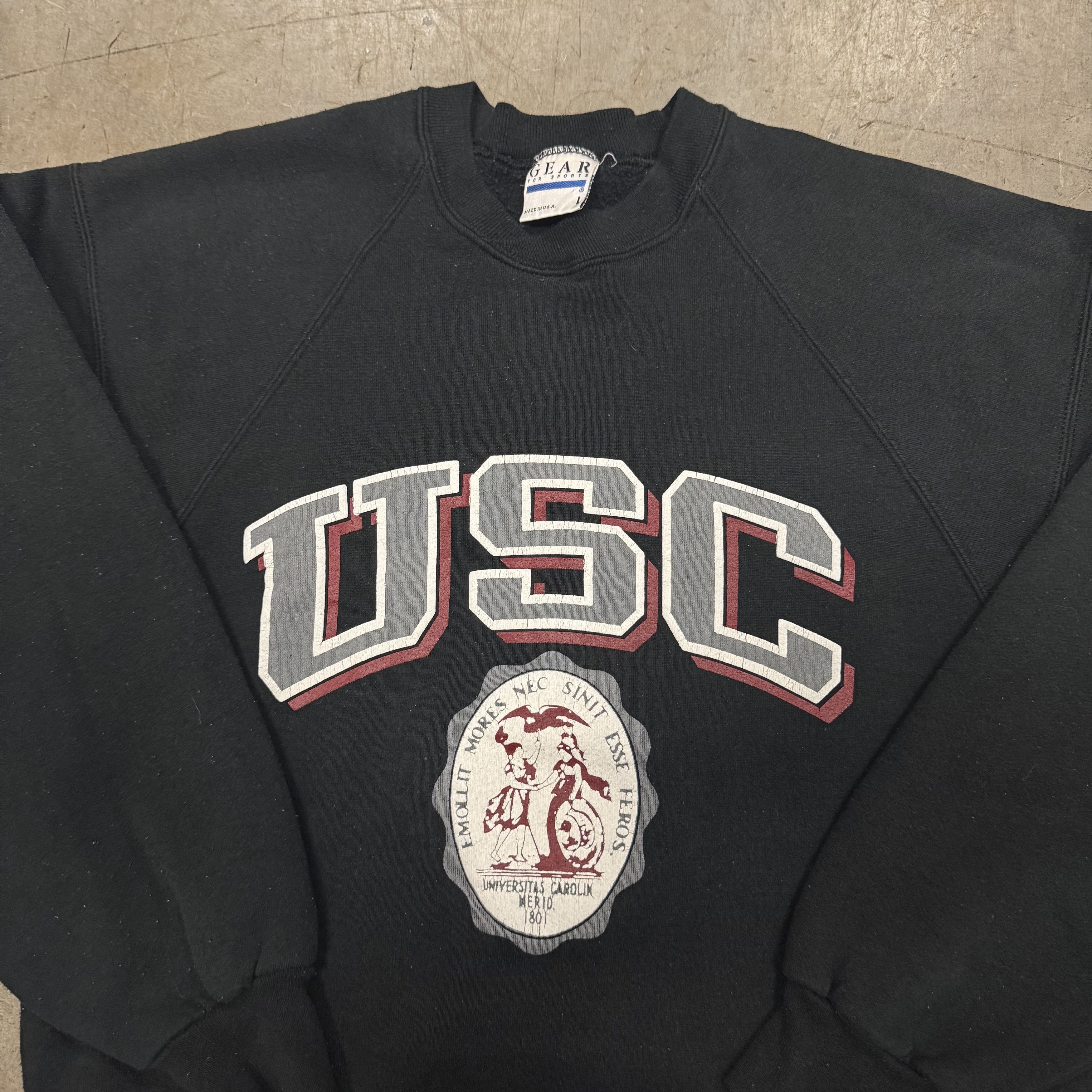 Vintage VTG 90s USC South Carolina Gamecocks Raglan Sweatshirt Size US L / EU 52-54 / 3 - 2 Thumbnail
