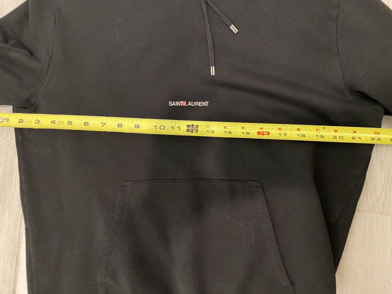 Saint Laurent Paris Saint Laurent Paris Cracked Box Logo Hoodie Size US L / EU 52-54 / 3 - 9 Thumbnail