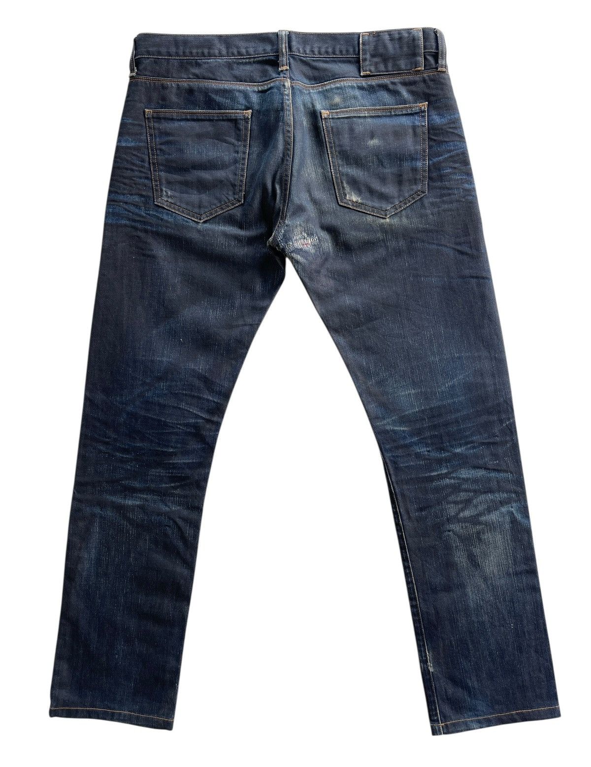 Vintage Ring Milano Distressed Waxed Denim Size US 33 - 5 Thumbnail