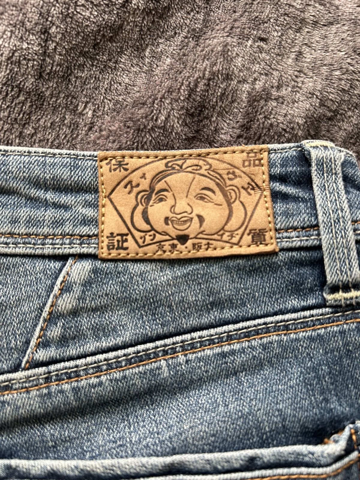 Evisu Vintage Faded Screen Printed Evisu Jean Shorts Size 25" / US 0 / IT 36 - 5 Thumbnail