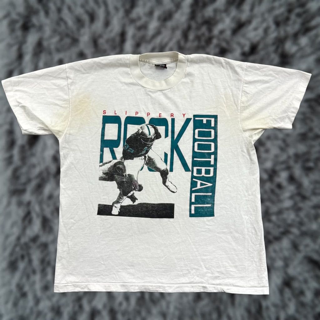 Fruit Of The Loom VINTAGE Fruit of the Loom Shirt XL Mens White 90s College Football Short Sleeve Shirt Size US XL / EU 56 / 4 - 1 Thumbnail