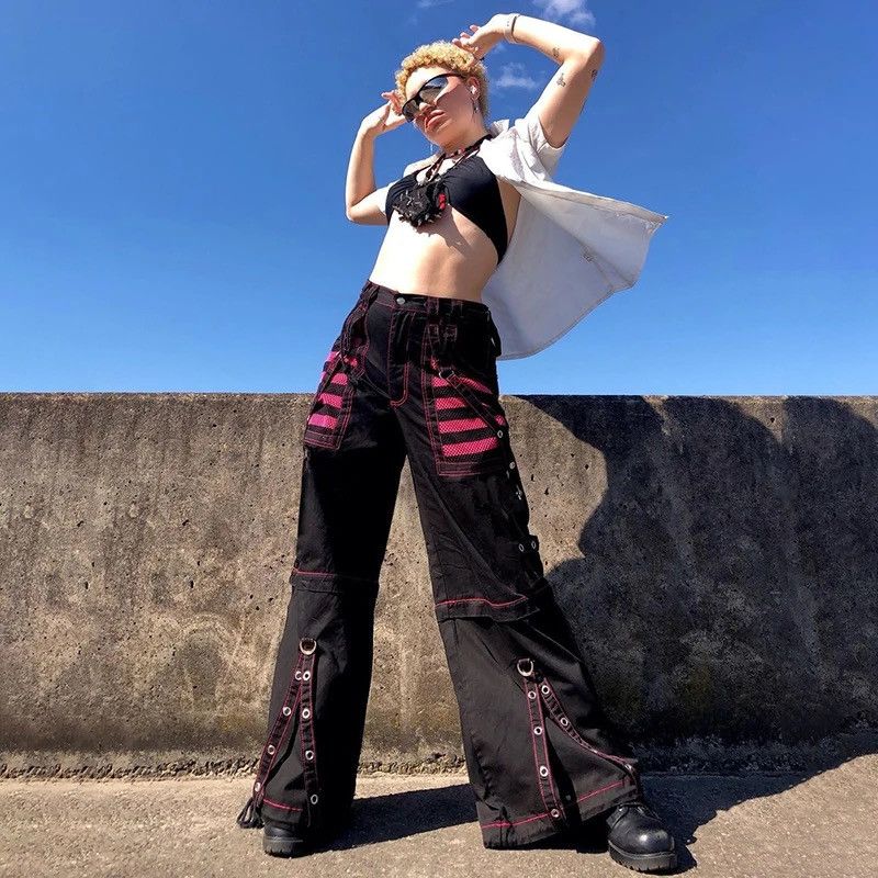 Pants Wide Straight Leg Pants Grunge Hippie Baggy