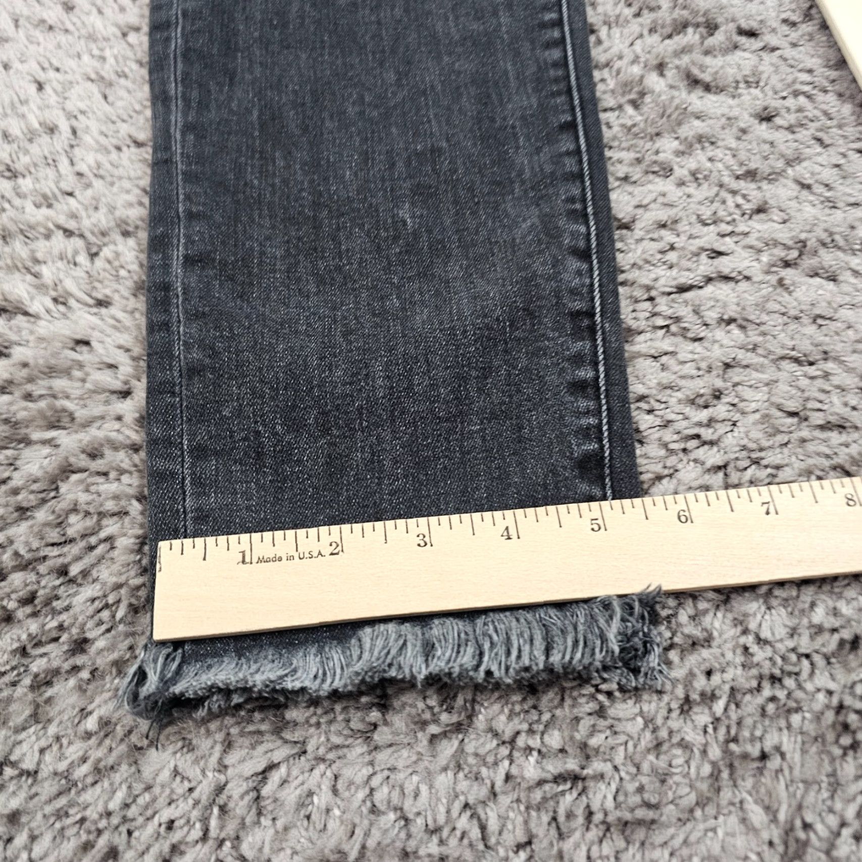 Veronica Beard VERONICA BEARD Jeans Womens 24 Black Distressed Boyfriend Mid Rise Denim Benzi 25x27 Size 27" / US 4 / IT 40 - 7 Thumbnail