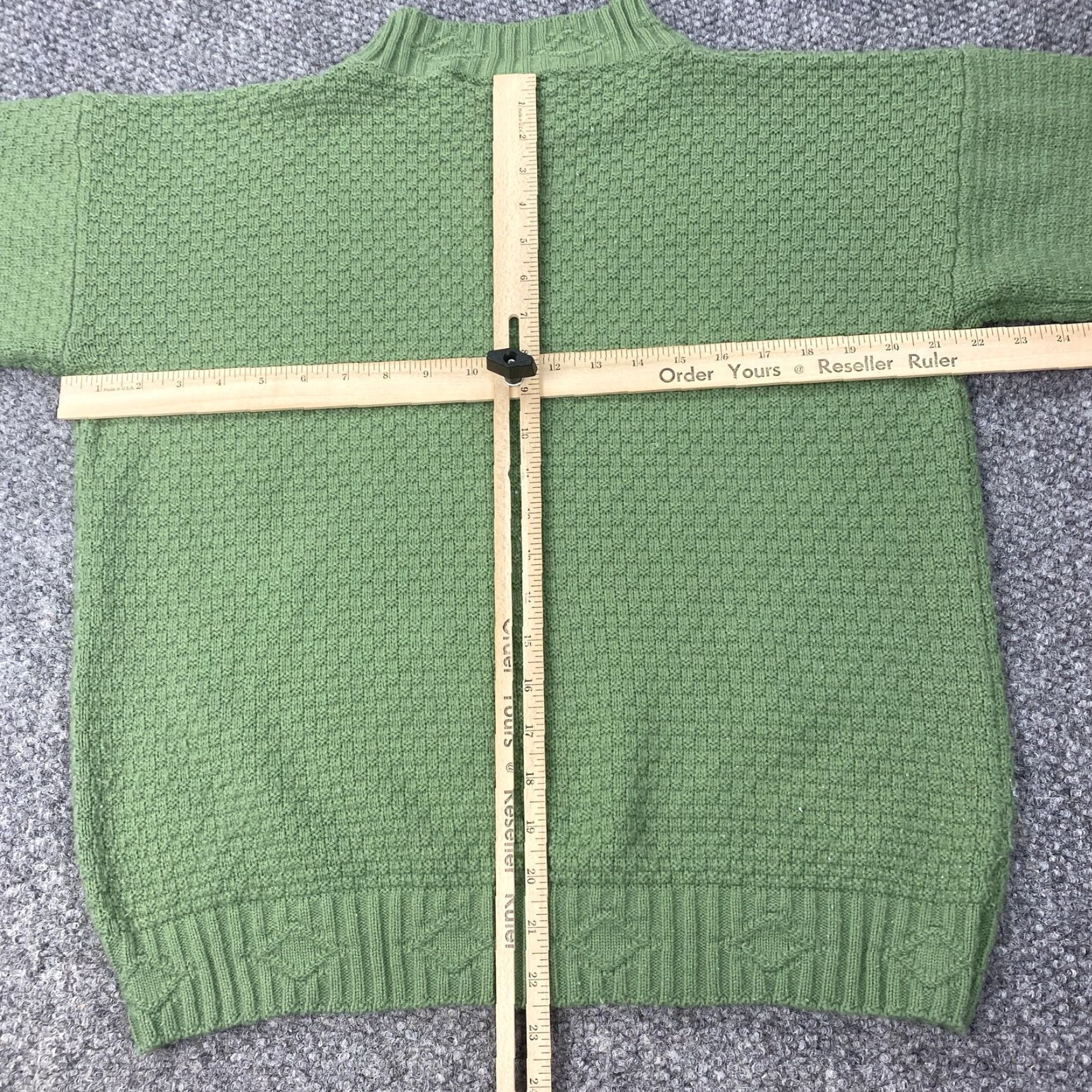Vintage LT by Liz Thomas Sweater Womens Medium Green Floral Heart Embroidery Pullover Acrylic Size M / US 6-8 / IT 42-44 - 7 Thumbnail