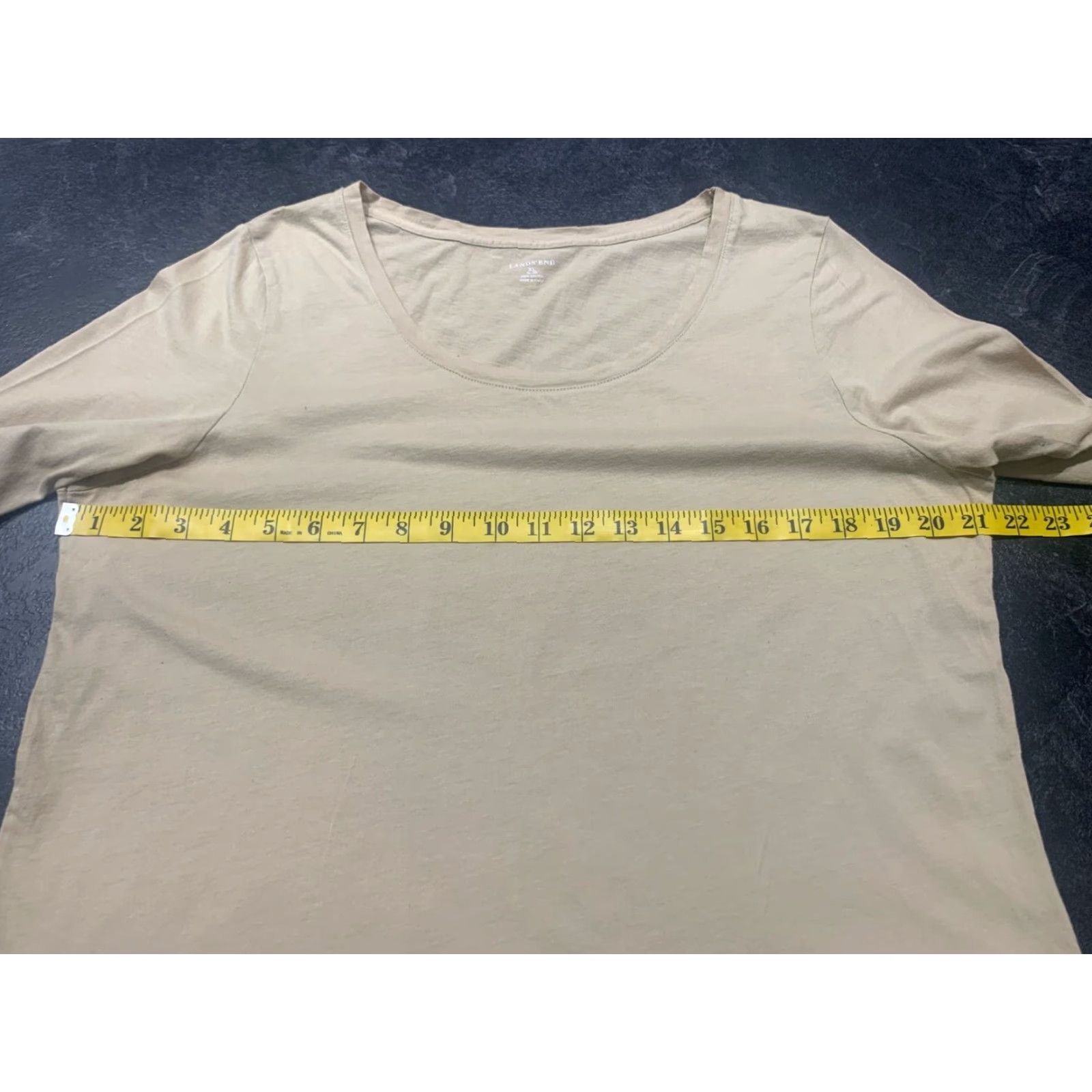 Lands' End Lands' End Women's Beige Polo Shirt Size XL 18-20 Preowned Size XL / US 12-14 / IT 48-50 - 7 Thumbnail