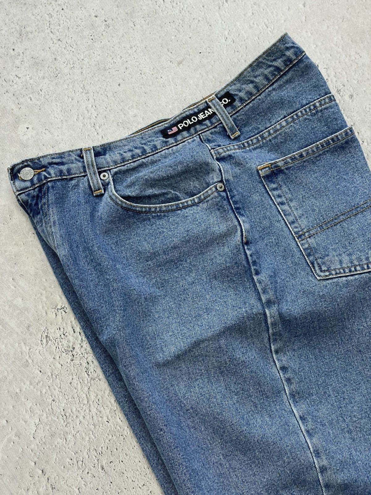 Polo Ralph Lauren Polo Ralph Lauren Denim baggy pants retro style Size US 34 / EU 50 - 9 Thumbnail