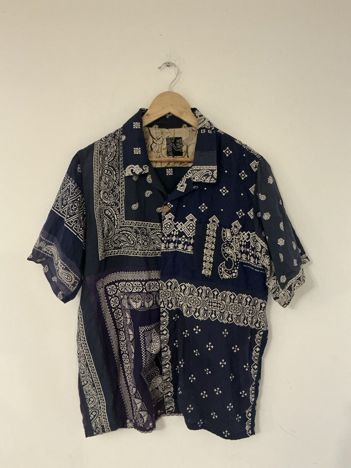 Visvim ICT Free Edge Kerchief Blue Sz 4 Size US XL / EU 56 / 4 - 1 Thumbnail